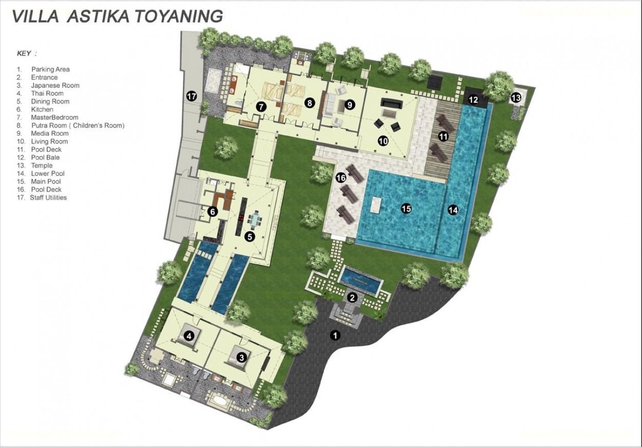 Villa Astika Toyaning Floor Plan